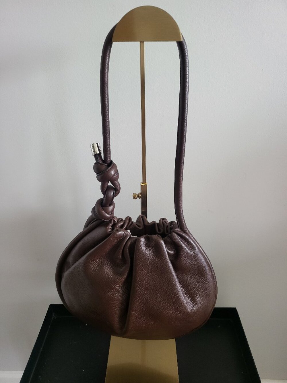 Behno Brown Ina Mini Potli Wave Quilt bag
